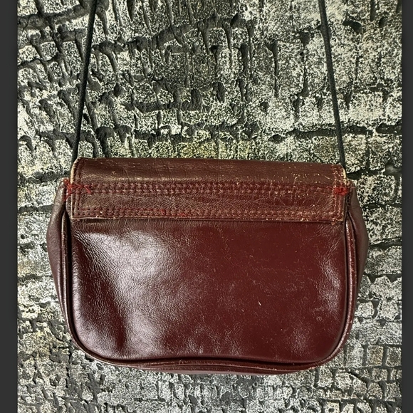 Yves Saint Laurent Vintage 1960 Safari Collection Deep Red Leather Crossbody Bag - Picture 8 of 16